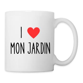i love mon jardin - Mug blanc - blanc - Droite