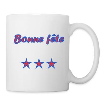 BONNE FÊTE. FÊTE DES MÈRES. FÊTE DES PÈRES. FÊTE - Mug blanc - blanc - Droite
