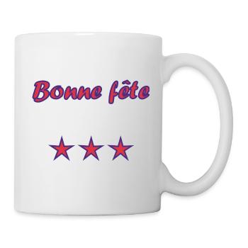 BONNE FÊTE. FÊTE DES MÈRES. FÊTE DES PÈRES. FÊTE - Mug blanc - blanc - Droite