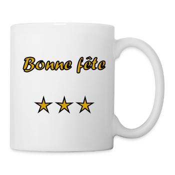 BONNE FÊTE. FÊTE DES MÈRES. FÊTE DES PÈRES. FÊTE - Mug blanc - blanc - Droite