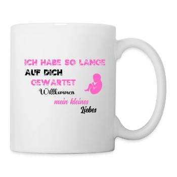 Je t'ai tant attendu PNK BLK - Mug blanc - blanc - Droite
