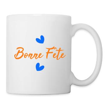 FÊTE DES PÈRES. BONNE FÊTE PAPA. PAPA. BONNE FÊTE - Mug blanc - blanc - Droite