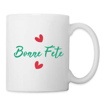 PAPA. FÊTE DES PÈRES. BONNE FÊTE PAPA. BONNE FÊTE - Mug blanc - blanc - Droite