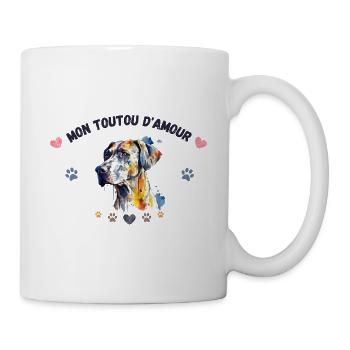 Mon toutou d'amour GR2 BLK - Mug blanc - blanc - Droite