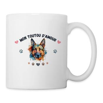 Mon toutou d'amour G3 BLK - Mug blanc - blanc - Droite