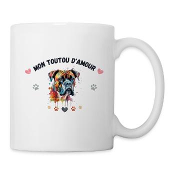 Mon toutou d'amour G4 BLK - Mug blanc - blanc - Droite