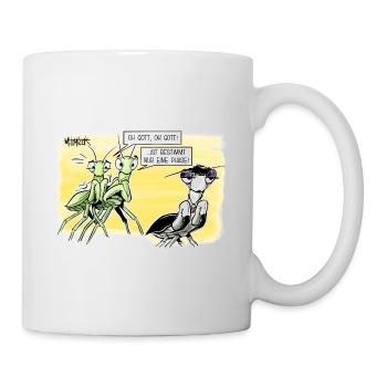 Gottesanbeterin - Tasse - Weiß - Rechts