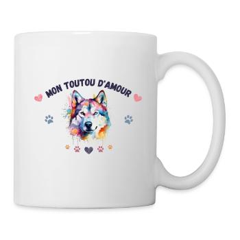 Mon toutou d'amour G5 BLK - Mug blanc - blanc - Droite