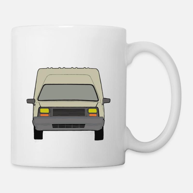Beige French Van Car Oldtimer - Mug - white