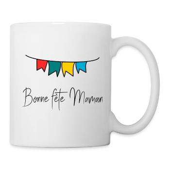 MAMAN. FÊTE DES MÈRES. BONNE FÊTE MAMAN. FÊTE - Mug blanc - blanc - Droite