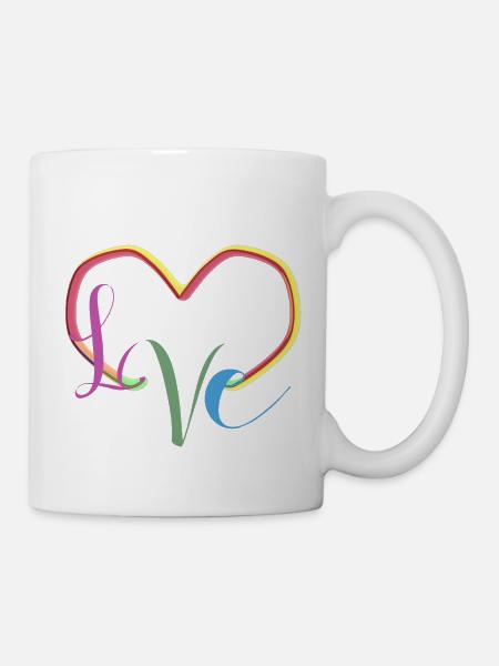 L♡VE - Tasse - Weiß