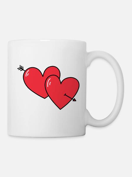 HERZEN - Tasse - Weiß