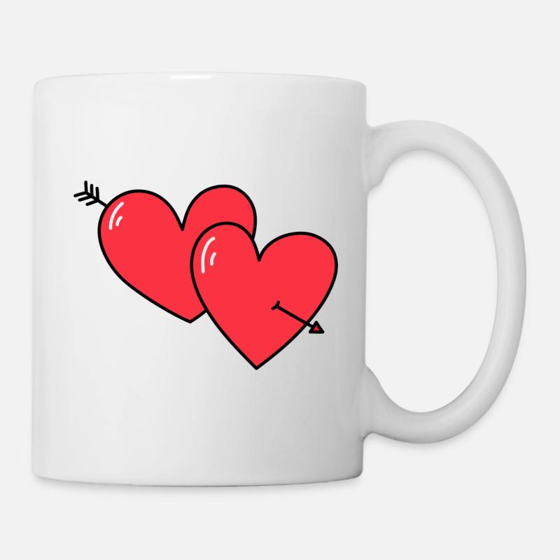 HERZEN - Tasse - Weiß