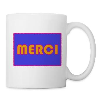 MERCI. MAÎTRESSE. MAÎTRE. MERCI MAÎTRESSE - Mug blanc - blanc - Droite