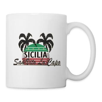 Sizilien, San Vito Lo Capo, Italien - Tasse - Weiß - Rechts