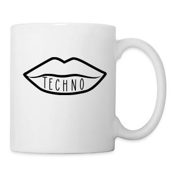 Techno - Tasse - Weiß - Rechts