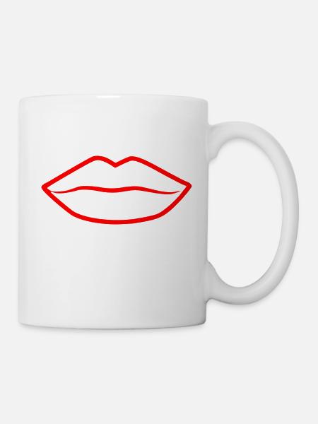 Techno-Musik-Lippe - Tasse - Weiß