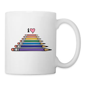 Crayons d’amour - Mug blanc - blanc - Droite
