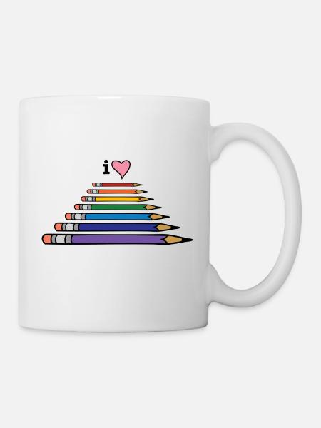 Crayons d’amour - Mug blanc - blanc