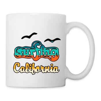 Surfing California - Mug - white - Right