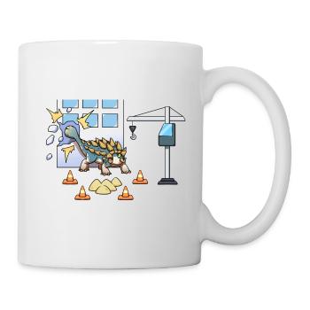 Grue de chantier Ankylosaurus cool Dino - Mug blanc - blanc - Droite
