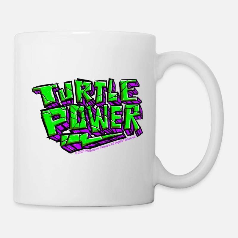 TMNT Mutant Mayhem Turtle Power With Flash - Mug - white