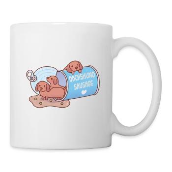 Cute Dachshund Sausage Dogs In A Can Funny - Mug - white - Right