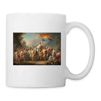 Classical Renaissance Painting Gay Pride Flag - Mug - white - Right
