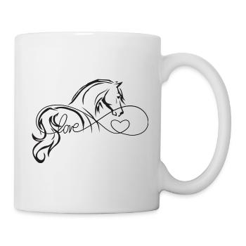 Love my horse - Tasse - Weiß - Rechts