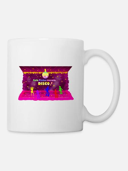 Disco, Pink, 80iger, Retro, Party, Old School - Tasse - Weiß