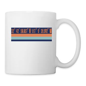 San Diego GPS coordinates design - Mug - white - Right