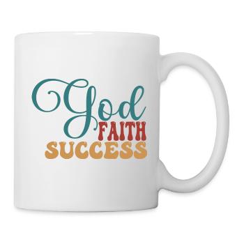 God Faith Success - Tasse - Weiß - Rechts