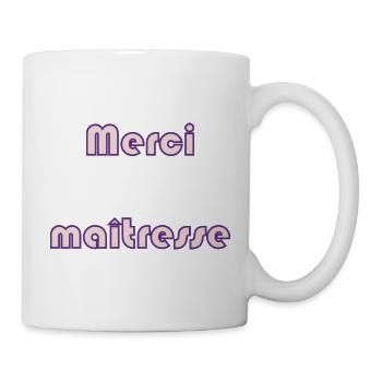 MERCI. MAÎTRESSE. MAÎTRE. MERCI MAÎTRESSE. MAITRE - Mug blanc - blanc - Droite