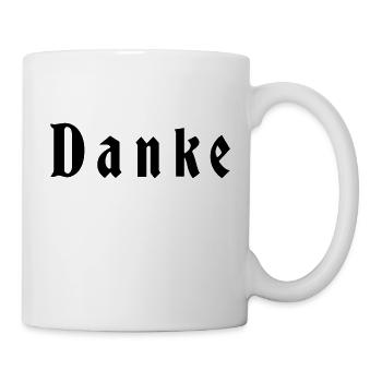 Danke - Tasse - Weiß - Rechts