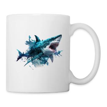 Requin cool - Mug blanc - blanc - Droite