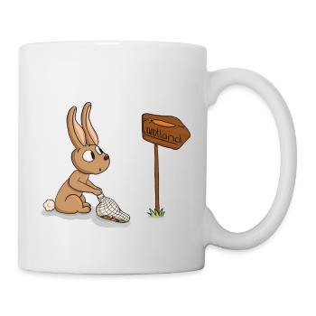 kleiner Hase sucht Karotten - Tasse - Weiß - Rechts