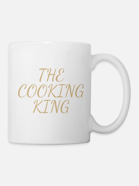 the cooking king design - Tasse - Weiß