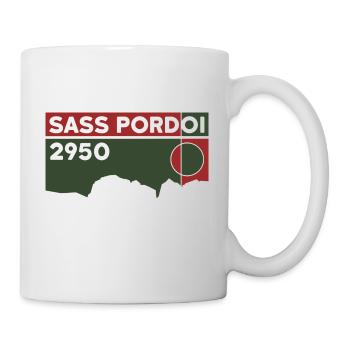 Sass Pordoi Pordoi Hiking Sella Dolomites - Mug - white - Right