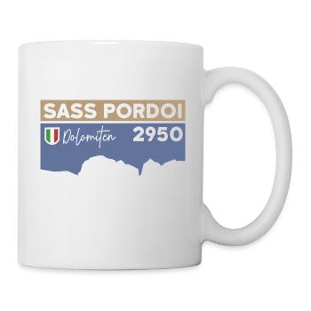 Sass Pordoi Pordoi Hiking Sella Dolomites - Mug - white - Right