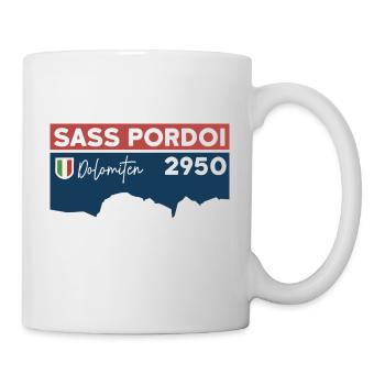 Sass Pordoi Pordoi Randonnée Sella Dolomites - Mug blanc - blanc - Droite