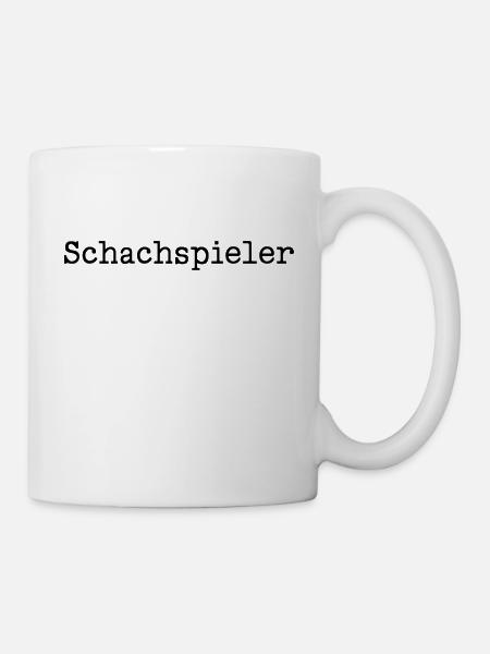 Schach Sport denken Schachbrett Schachfigur schlau - Tasse - Weiß