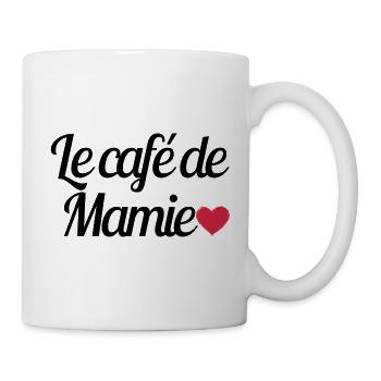 Le café de Mamie - Mug blanc - blanc - Droite