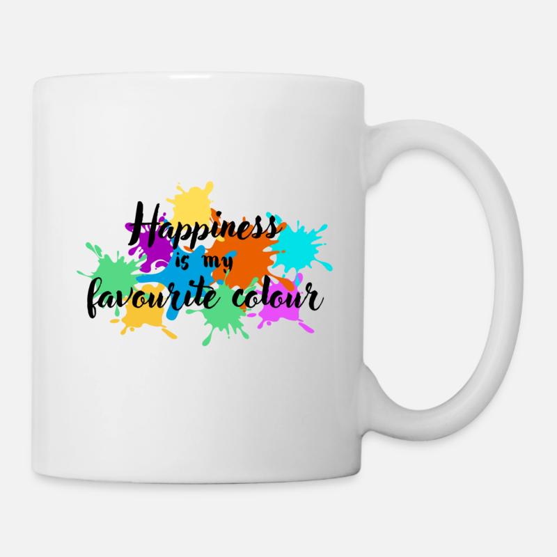 Le bonheur est ma couleur préférée - Mug blanc - blanc