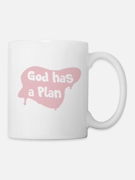 God has a plan - Mug - white