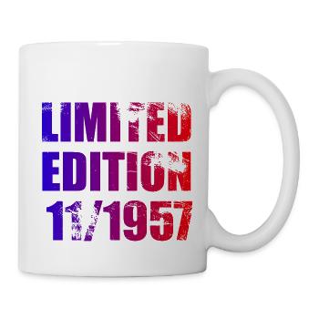 66th Birthday Edition Limitée 11/1957 - Mug blanc - blanc - Droite