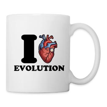I love evolution - Mug - white - Right