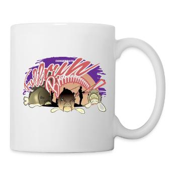 Angler Geschenkidee Cool Karpfen - Tasse - Weiß - Rechts
