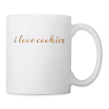 i love cookies ausgeschrieben - Tasse - Weiß - Rechts