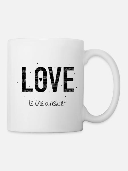 Liebe ist die Antwort - Tasse - Weiß