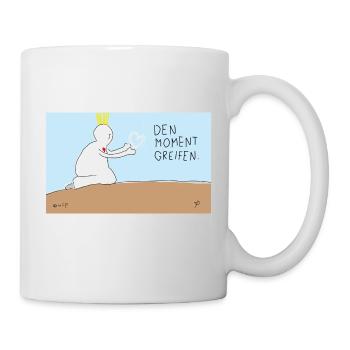 Den Moment greifen. - Tasse - Weiß - Rechts